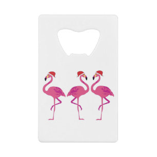 Trois Flamants roses de Noël