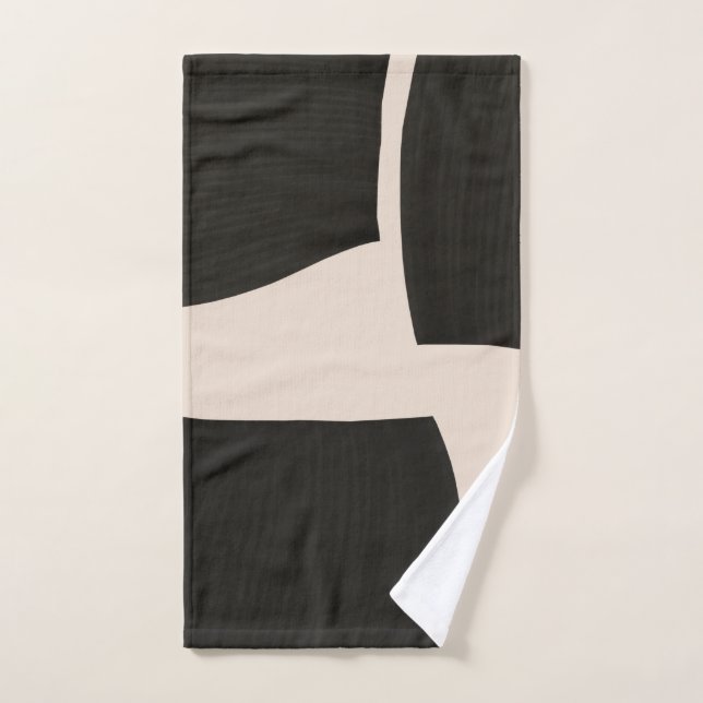Trois formes noires de serviette d'impression (Serviette à main)