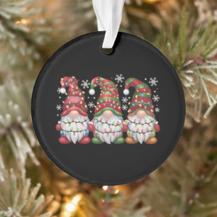 Trois Gnomes Carreaux Buffalo Rouge Noël