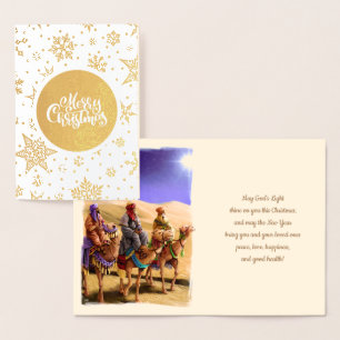 Trois Hommes Sages Luxe Véritable Foil Cartes de N