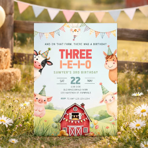 Trois I E I O Invitation d'anniversaire, Ferme 3èm
