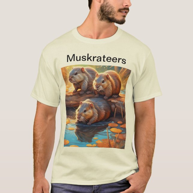 Trois mignons choucroute forment le T-shirt Muskra (Devant)