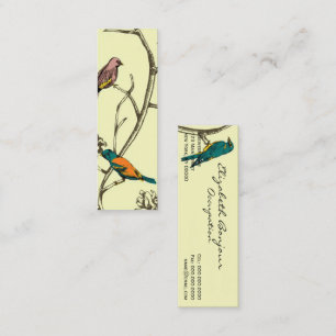 Trois oiseaux parlant le carte de visite mince de