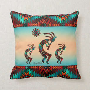 Trois oreiller à lancer Kokopelli Sud-Ouest