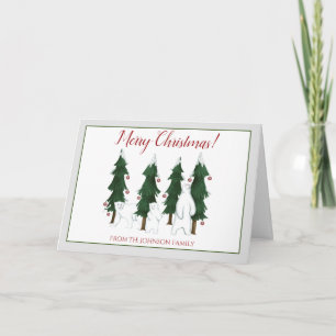 Trois ours polaires joyeux Noël carte de vacances
