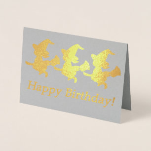 Trois Petites Sorcières Carte Anniversaire