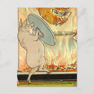 Trois petits cochons : En Fell La Carte Postale Wo
