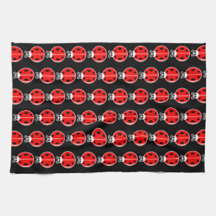 Trois petits Ladybugs - Serviette de cuisine 16" x