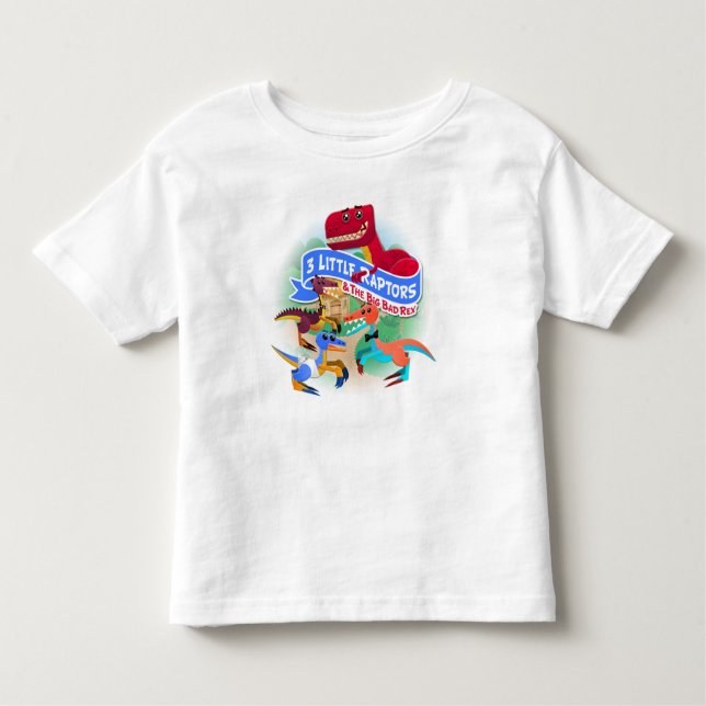 Trois petits Raptors et T-shirts d'enfant en bas (Devant)