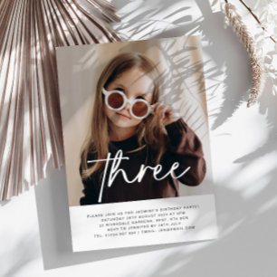 Trois photos Invitation d'anniversaire