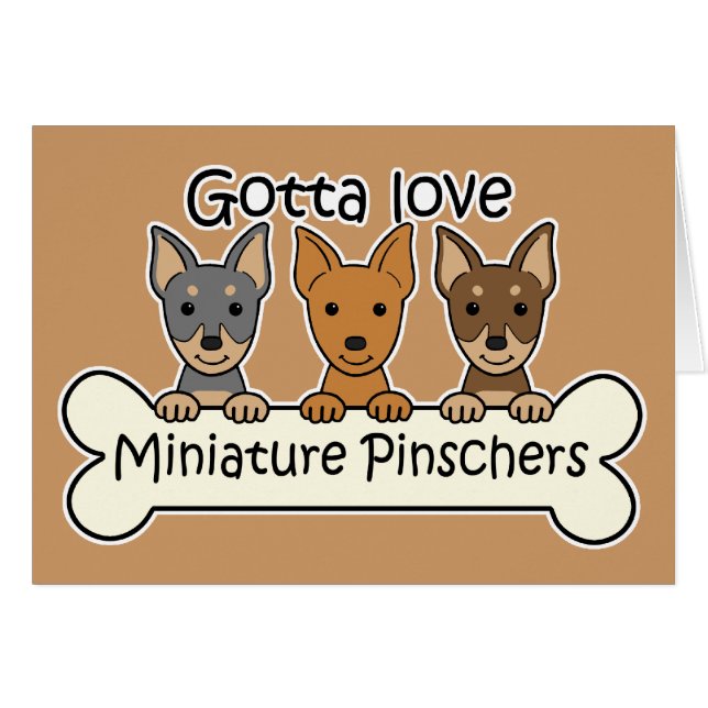Trois Pinschers miniatures (Devant Horizontal)