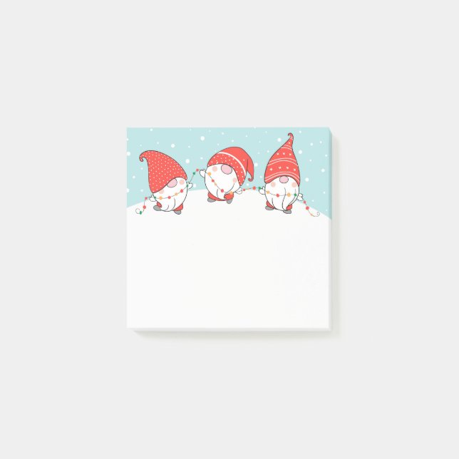 Trois Post-It de lutins de Noël (Devant)