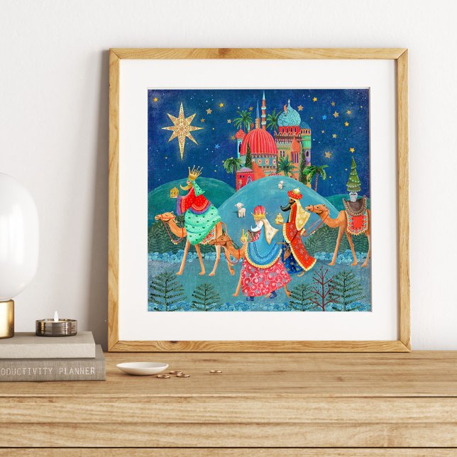Trois rois | Noël | Poster (Cute Three Wise Men Christmas Poster)