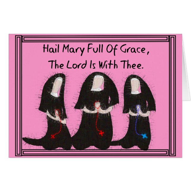 Trois Soeurs S'Agenouillent "Salut Marie Pleine De (Devant horizontal)
