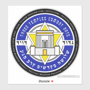 Trois Temples Arts de combat Autocollant en vinyle