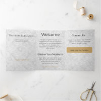 Carte Triptyque Design Minimaliste Élégant Neutre