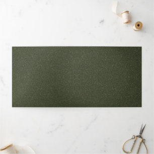 Trois Volets Effet de bruit vert mousseux Invitation pliable en