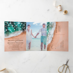 Trois Volets Faire invitation de mariage Z Fold tout compris po