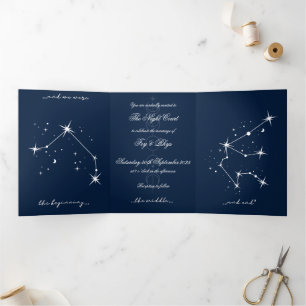 Trois Volets Invitation à un mariage romantique BookTok - Aries
