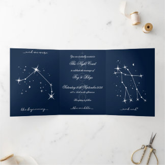 Trois Volets Invitation à un mariage romantique BookTok - Aries