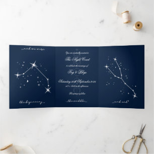 Trois Volets Invitation à un mariage romantique BookTok - Aries