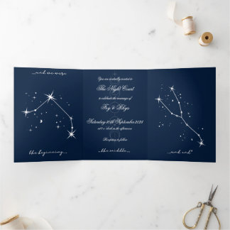 Trois Volets Invitation à un mariage romantique BookTok - Aries