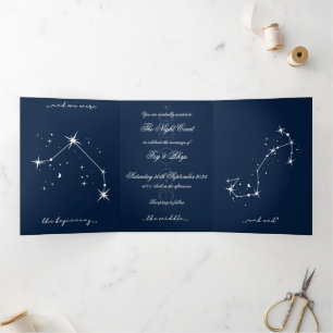 Trois Volets Invitation à un mariage romantique BookTok - Aries