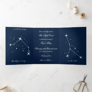Trois Volets Invitation à un mariage romantique BookTok - baies