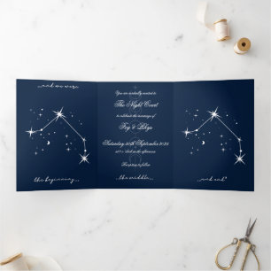 Trois Volets Invitation à un mariage romantique BookTok - baies