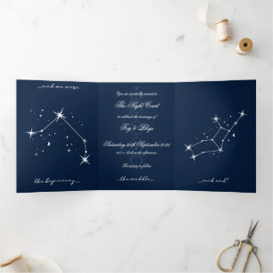 Trois Volets Invitation à un mariage romantique BookTok - baies