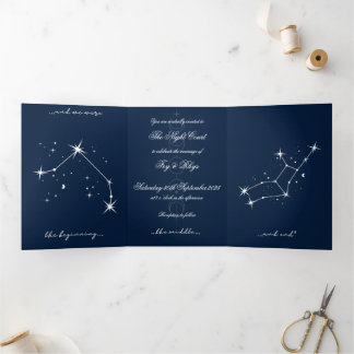 Trois Volets Invitation à un mariage romantique BookTok - baies