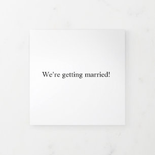 Trois Volets « Nous nous marions ! » Carte de mariage triptyque