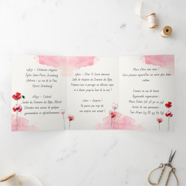 Trois Volets Programme "Coquelicots" (Intérieur)