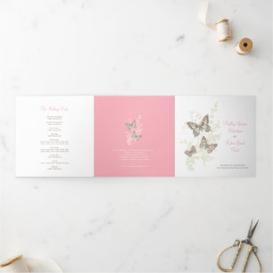 Trois Volets Programme de renouvellement mariage papillons brun
