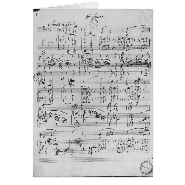 Troisième sonate pour le piano et le violon (Devant)