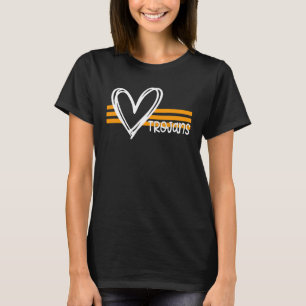 Trojans Team Schulgeist Sport Orange und Weiß T-Shirt