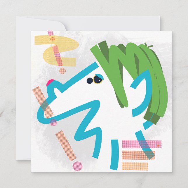Troll Abstrakte moderne Art Note Card Mitteilungskarte (Vorderseite)