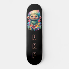 *~* Troll AP89 Hippie Neon Black Initials Blume Skateboard