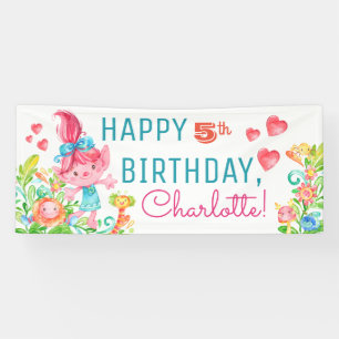 Troll Birthday Party Banners Banner