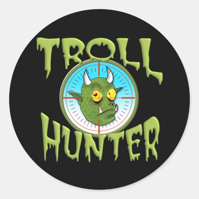 TROLL HUNTER RUNDER AUFKLEBER (Vorderseite)
