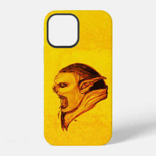 Troll in Schwarz-Gelb-Design iPhone 12 Hülle