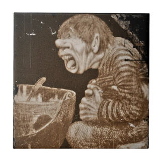 Troll mit Giant Cauldron Fliese