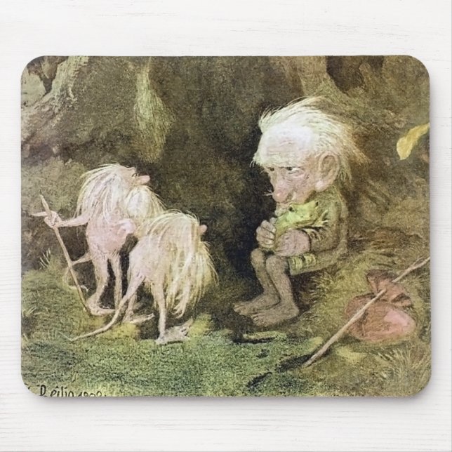 Troll mit seinem Begleiter Frosch Mousepad (Vorne)
