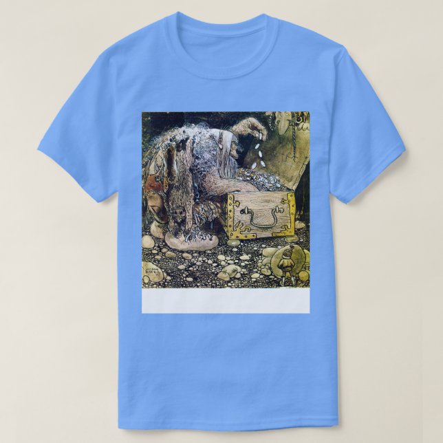 Troll mit Treasure Chest John Bauer TShirt (Design vorne)