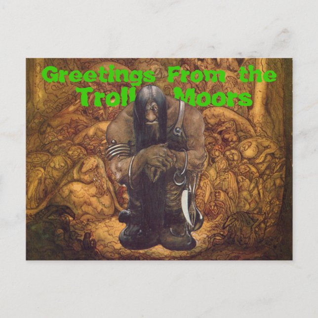 Troll Moors Greetings Postkarte (Vorderseite)