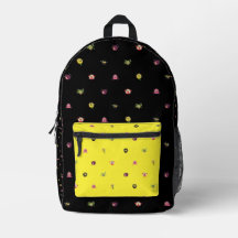 Troll-Muster gelbe Tasche