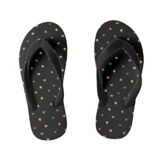 Troll-Muster schwarz Kinderbadesandalen