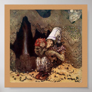 Troll Mutter neben dem Campfeuer Poster