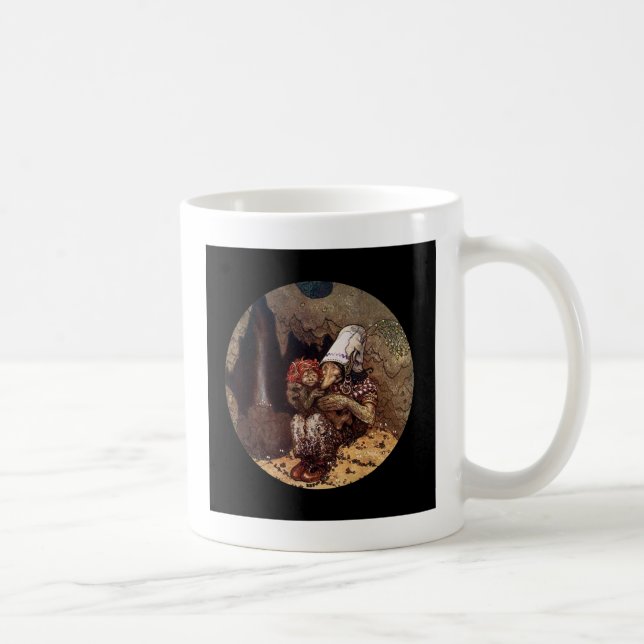 Troll Mutter und Kind Kaffeetasse (Rechts)