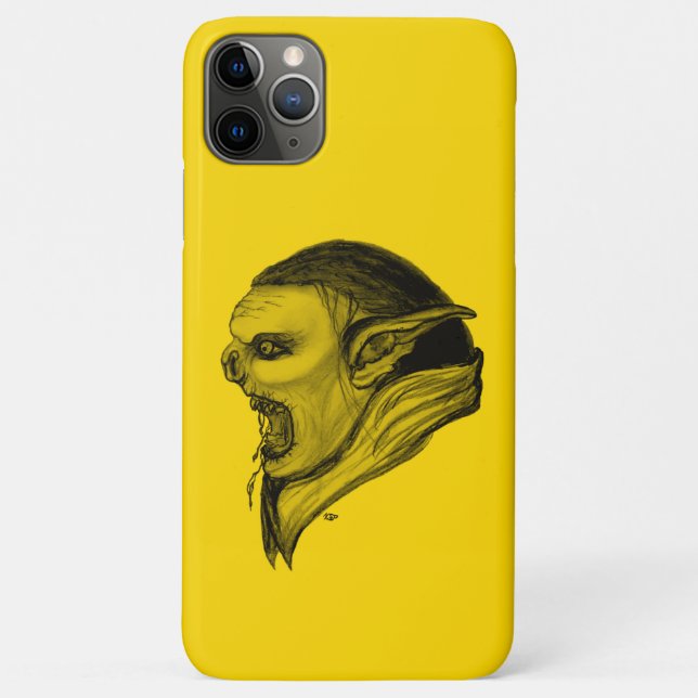 Troll Schwarz/Gelb-Design Case-Mate iPhone Hülle (Rückseite)
